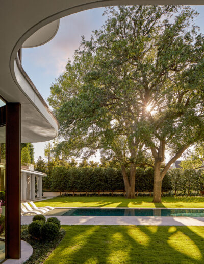 Tree in front yard of luxury home property